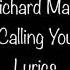 Richard Marx Calling You Lyrics