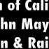 Queen Of California John Mayer Lyrics