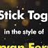 Bryan Ferry Let S Stick Together Karaoke Version From Zoom Karaoke