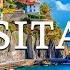 FLYING OVER POSITANO 4K UHD Soothing Music Along With Beautiful Nature Video 4K Video ULTRA HD