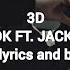 3D JUNGKOOK FT JACK HARLOW Karaoke With Lyrics And Backing Vocals