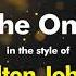 Elton John The One Karaoke Version From Zoom Karaoke